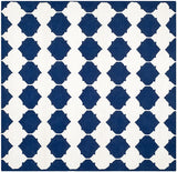 Safavieh Dhurries Dhu624D Navy / Ivory Rugs - Safavieh - dhu624d - 7sq