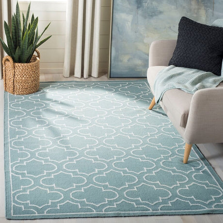 Safavieh Dhurries Dhu625A Blue / Ivory Rugs - Safavieh - dhu625a - 24