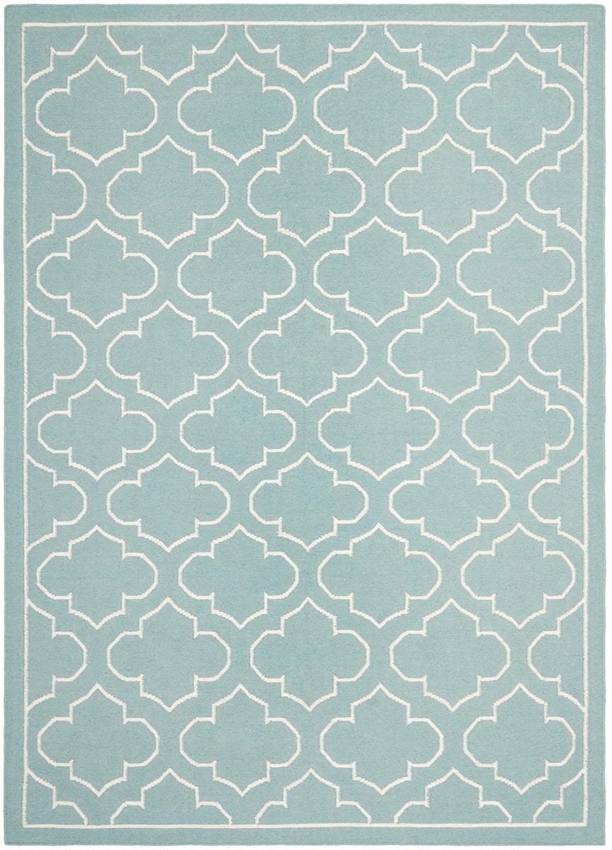 Safavieh Dhurries Dhu625A Blue / Ivory Rugs - Safavieh - dhu625a - 24
