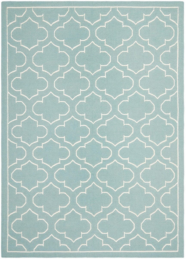 Safavieh Dhurries Dhu625A Blue / Ivory Rugs - Safavieh - dhu625a - 24