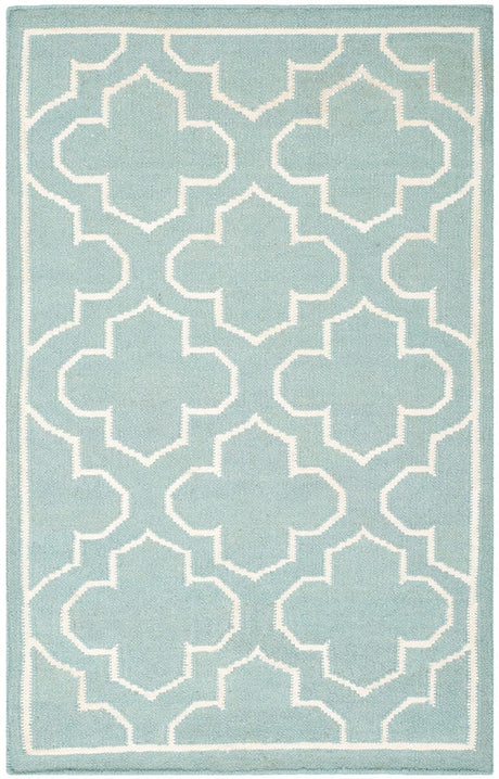 Safavieh Dhurries Dhu625A Blue / Ivory Rugs - Safavieh - dhu625a - 7r