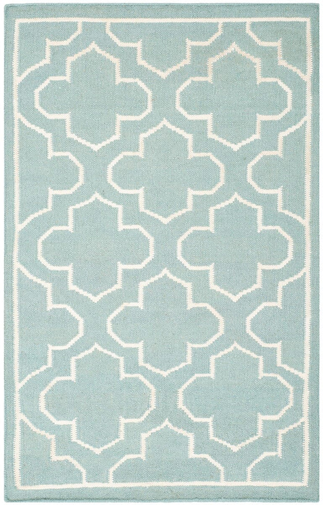 Safavieh Dhurries Dhu625A Blue / Ivory Rugs - Safavieh - dhu625a - 7r