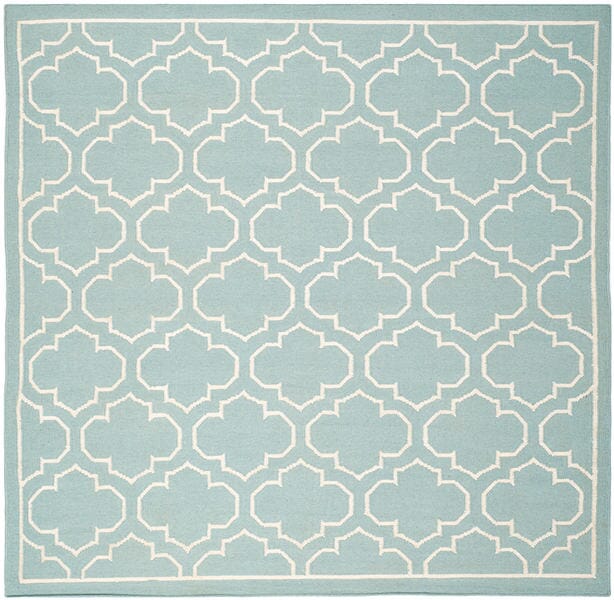 Safavieh Dhurries Dhu625A Blue / Ivory Rugs - Safavieh - dhu625a - 7sq