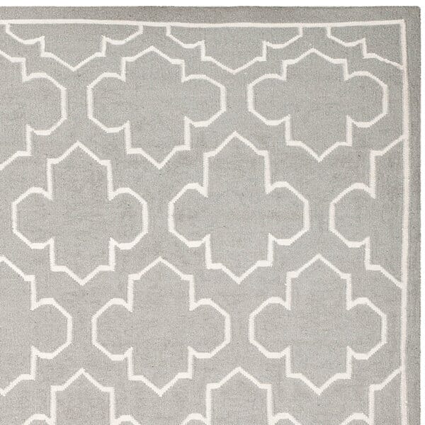 Safavieh Dhurries Dhu625B Grey / Ivory Rugs - Safavieh - dhu625b - 24