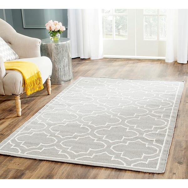 Safavieh Dhurries Dhu625B Grey / Ivory Rugs - Safavieh - dhu625b - 24