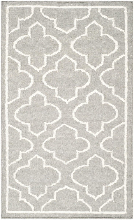 Safavieh Dhurries Dhu625B Grey / Ivory Rugs - Safavieh - dhu625b - 7r