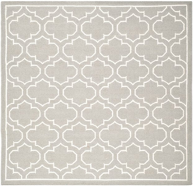 Safavieh Dhurries Dhu625B Grey / Ivory Rugs - Safavieh - dhu625b - 7sq