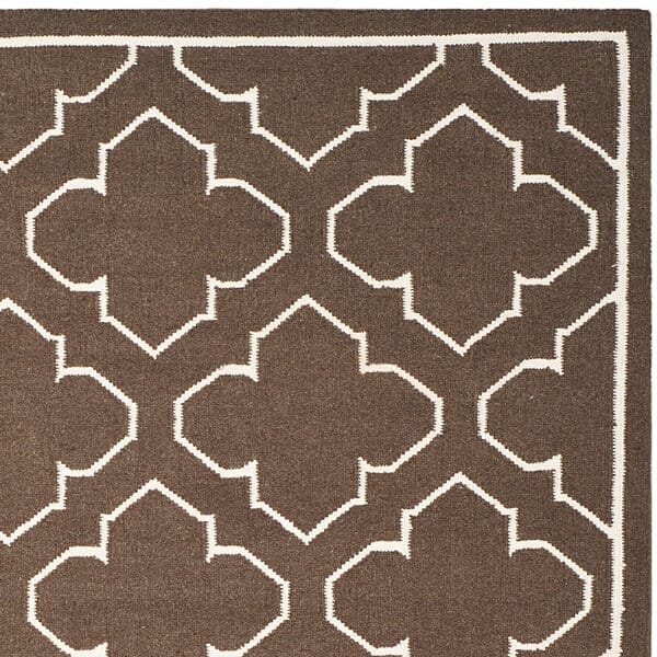 Safavieh Dhurries Dhu625C Brown / Ivory Rugs - Safavieh - dhu625c - 24