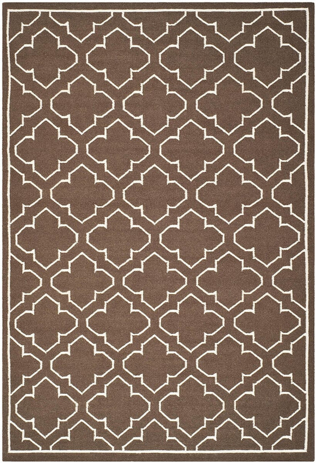 Safavieh Dhurries Dhu625C Brown / Ivory Rugs - Safavieh - dhu625c - 24