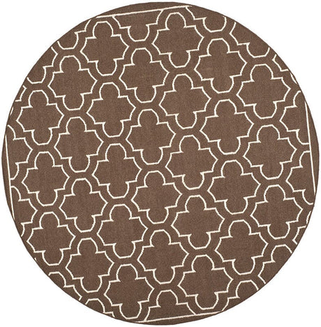 Safavieh Dhurries Dhu625C Brown / Ivory Rugs - Safavieh - dhu625c - 7r