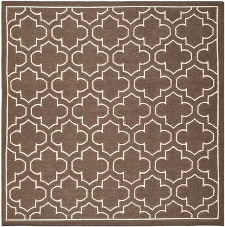 Safavieh Dhurries Dhu625C Brown / Ivory Rugs - Safavieh - dhu625c - 7sq