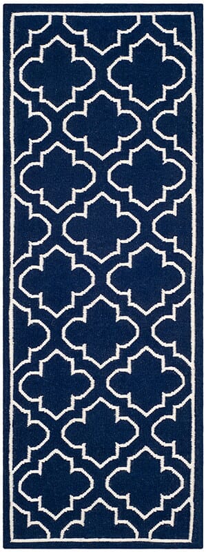 Safavieh Dhurries Dhu625D Navy / Ivory Rugs - Safavieh - dhu625d - 27