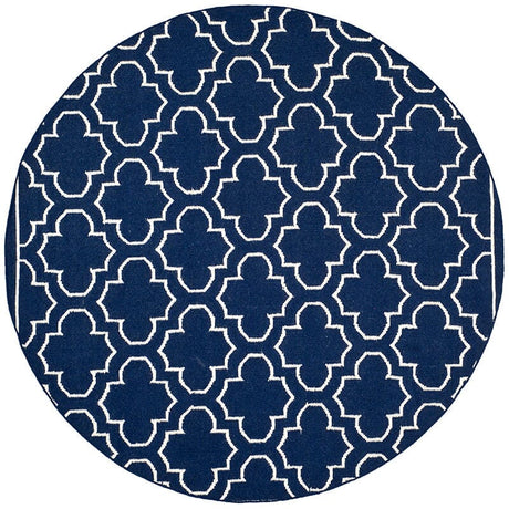 Safavieh Dhurries Dhu625D Navy / Ivory Rugs - Safavieh - dhu625d - 7r