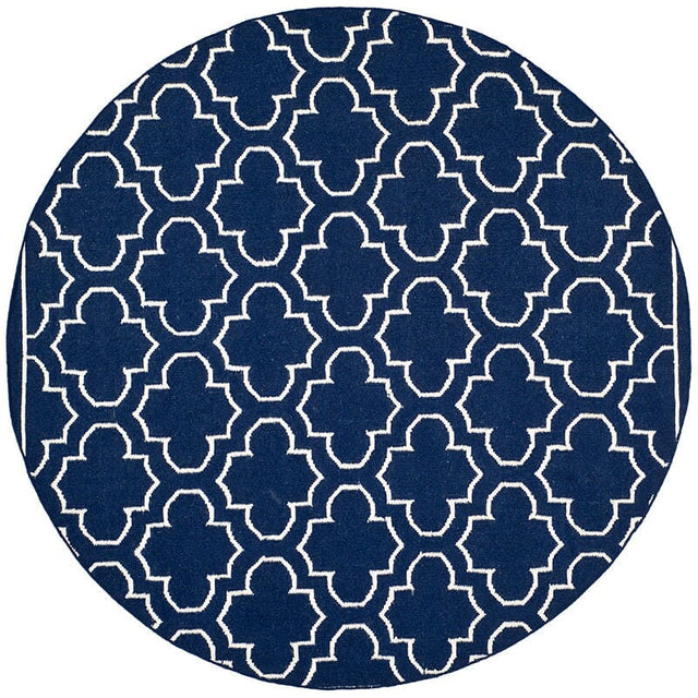 Safavieh Dhurries Dhu625D Navy / Ivory Rugs - Safavieh - dhu625d - 7r