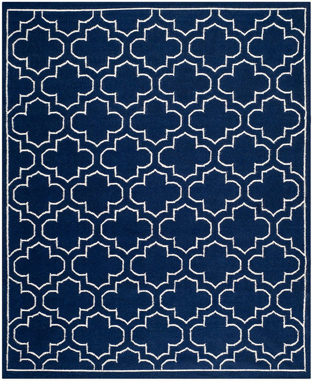 Safavieh Dhurries Dhu625D Navy / Ivory Rugs - Safavieh - dhu625d - 7r