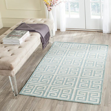 Safavieh Dhurries Dhu626A Blue / Ivory Rugs - Safavieh - dhu626a - 24