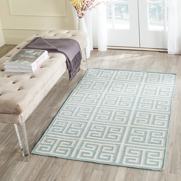 Safavieh Dhurries Dhu626A Blue / Ivory Rugs - Safavieh - dhu626a - 24