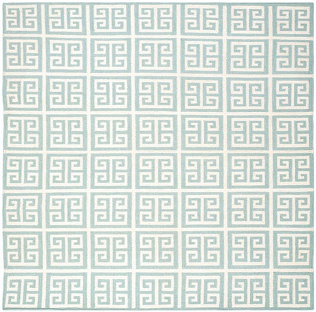 Safavieh Dhurries Dhu626A Blue / Ivory Rugs - Safavieh - dhu626a - 7sq