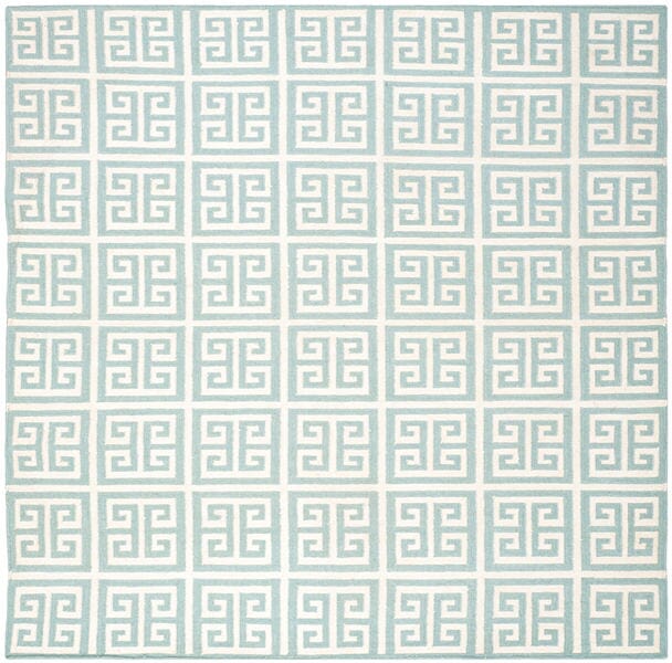 Safavieh Dhurries Dhu626A Blue / Ivory Rugs - Safavieh - dhu626a - 7sq