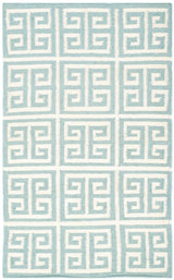 Safavieh Dhurries Dhu626A Blue / Ivory Rugs - Safavieh - dhu626a - 7sq