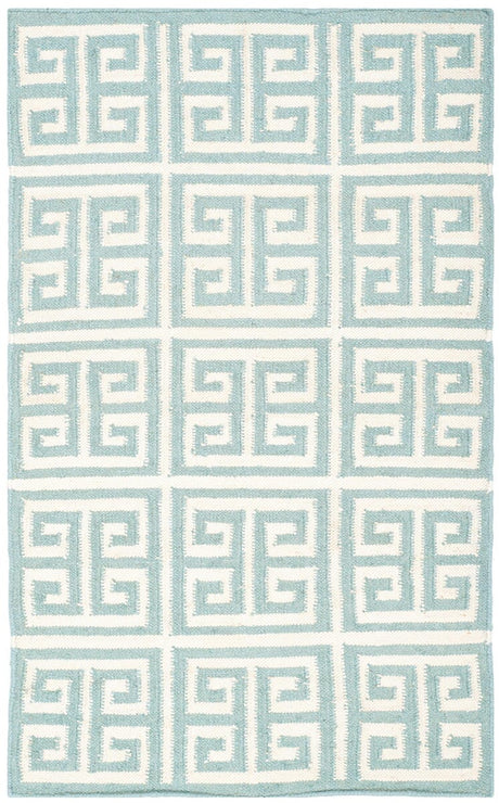 Safavieh Dhurries Dhu626A Blue / Ivory Rugs - Safavieh - dhu626a - 7sq
