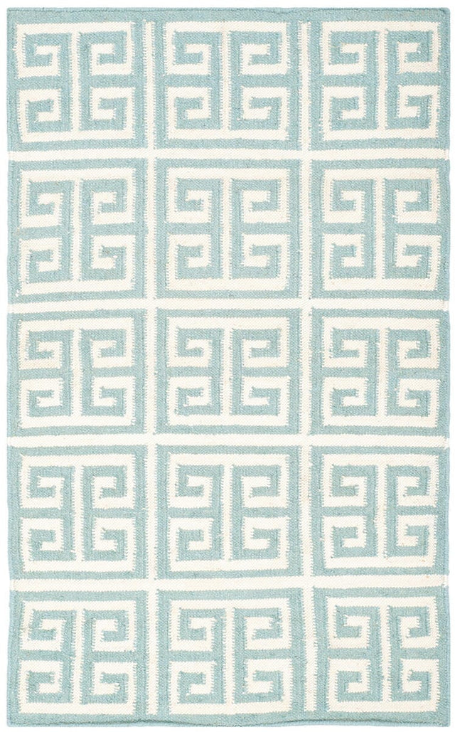 Safavieh Dhurries Dhu626A Blue / Ivory Rugs - Safavieh - dhu626a - 7sq