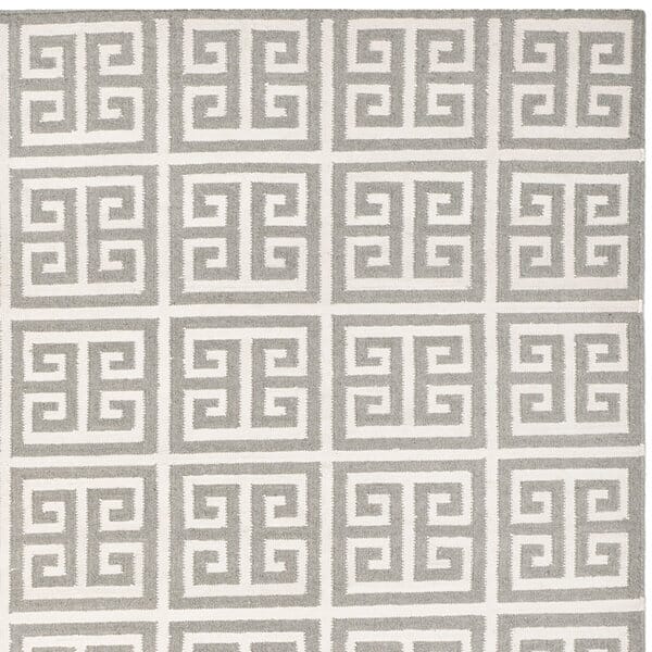 Safavieh Dhurries Dhu626B Grey / Ivory Rugs - Safavieh - dhu626b - 24