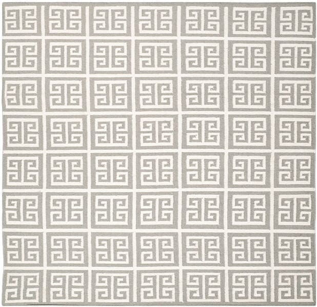 Safavieh Dhurries Dhu626B Grey / Ivory Rugs - Safavieh - dhu626b - 7sq