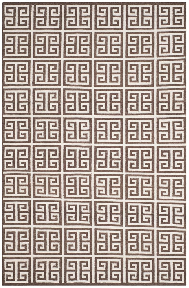 Safavieh Dhurries Dhu626C Brown / Ivory Rugs - Safavieh - dhu626c - 24