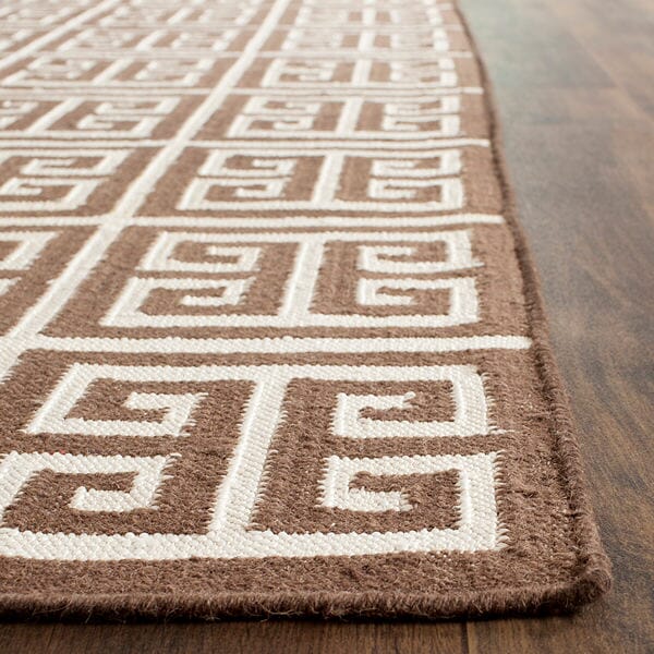 Safavieh Dhurries Dhu626C Brown / Ivory Rugs - Safavieh - dhu626c - 24