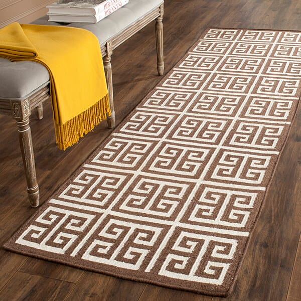 Safavieh Dhurries Dhu626C Brown / Ivory Rugs - Safavieh - dhu626c - 27