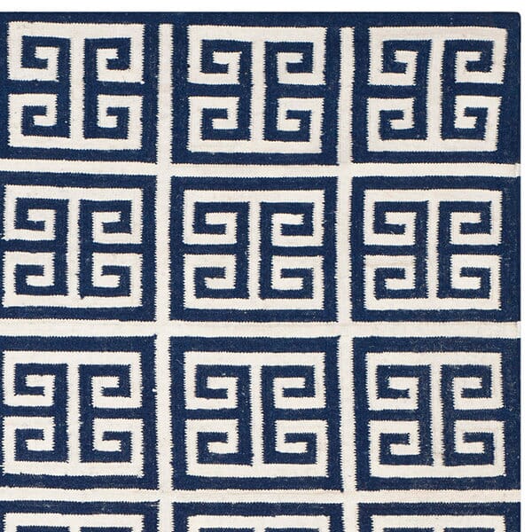 Safavieh Dhurries Dhu626D Navy / Ivory Rugs - Safavieh - dhu626d - 24