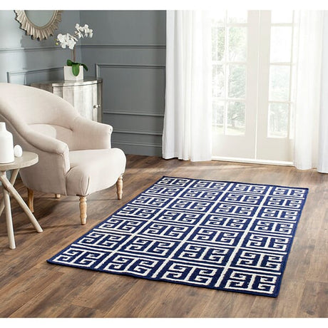 Safavieh Dhurries Dhu626D Navy / Ivory Rugs - Safavieh - dhu626d - 24