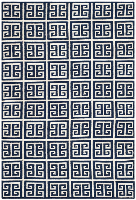 Safavieh Dhurries Dhu626D Navy / Ivory Rugs - Safavieh - dhu626d - 24