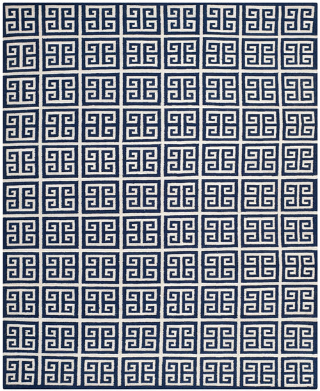 Safavieh Dhurries Dhu626D Navy / Ivory Rugs - Safavieh - dhu626d - 27