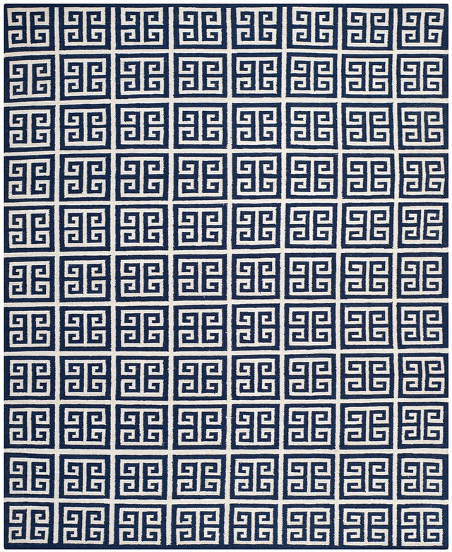 Safavieh Dhurries Dhu626D Navy / Ivory Rugs - Safavieh - dhu626d - 27