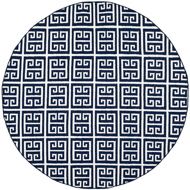 Safavieh Dhurries Dhu626D Navy / Ivory Rugs - Safavieh - dhu626d - 7r