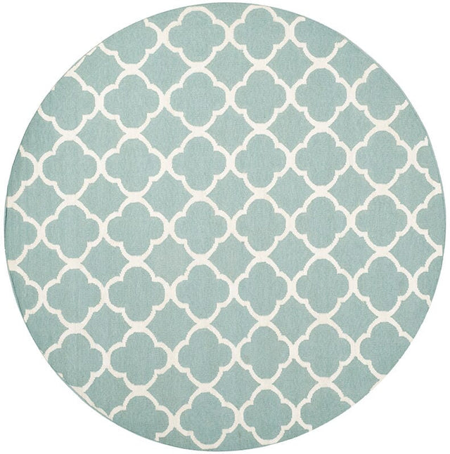 Safavieh Dhurries Dhu627A Blue / Ivory Rugs - Safavieh - dhu627a - 7r