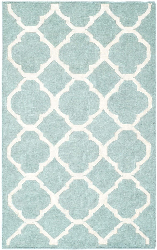 Safavieh Dhurries Dhu627A Blue / Ivory Rugs - Safavieh - dhu627a - 7sq