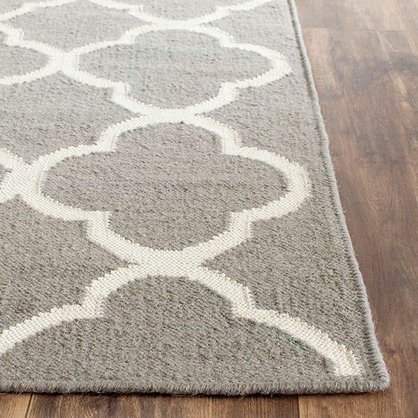 Safavieh Dhurries Dhu627B Grey / Ivory Rugs - Safavieh - dhu627b - 24