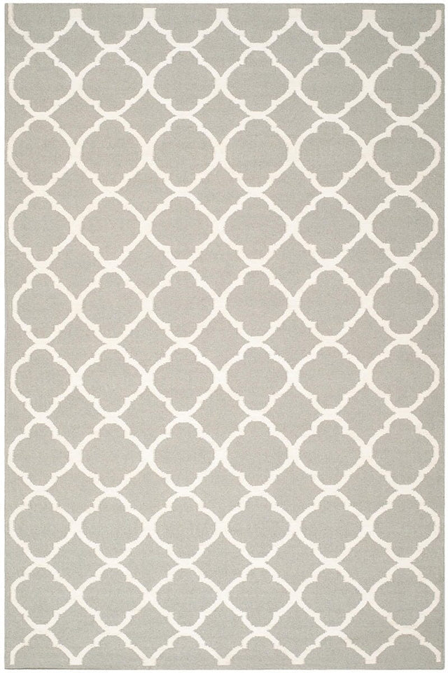 Safavieh Dhurries Dhu627B Grey / Ivory Rugs - Safavieh - dhu627b - 24