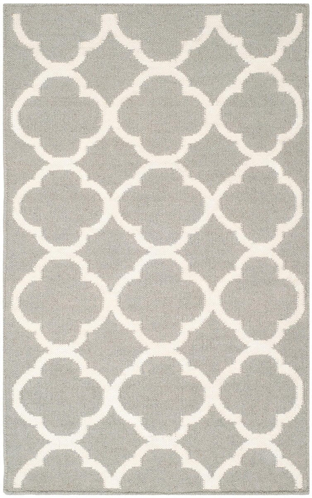 Safavieh Dhurries Dhu627B Grey / Ivory Rugs - Safavieh - dhu627b - 7sq