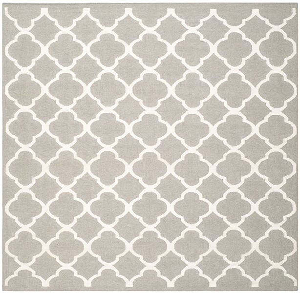 Safavieh Dhurries Dhu627B Grey / Ivory Rugs - Safavieh - dhu627b - 7sq