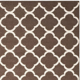 Safavieh Dhurries Dhu627C Brown / Ivory Rugs - Safavieh - dhu627c - 24
