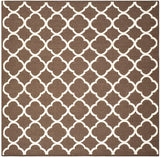 Safavieh Dhurries Dhu627C Brown / Ivory Rugs - Safavieh - dhu627c - 7sq