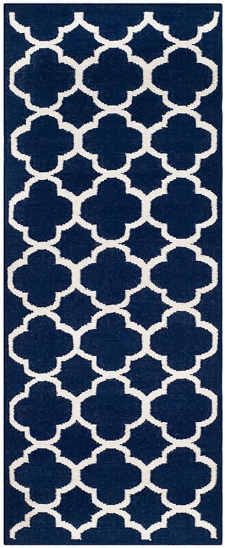 Safavieh Dhurries Dhu627D Navy / Ivory Rugs - Safavieh - dhu627d - 27