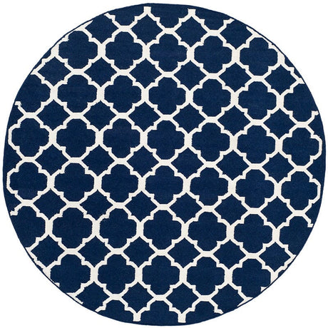 Safavieh Dhurries Dhu627D Navy / Ivory Rugs - Safavieh - dhu627d - 7r