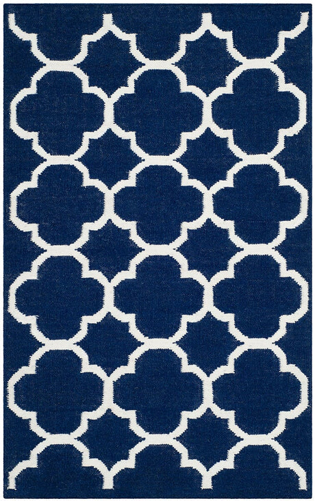 Safavieh Dhurries Dhu627D Navy / Ivory Rugs - Safavieh - dhu627d - 7r