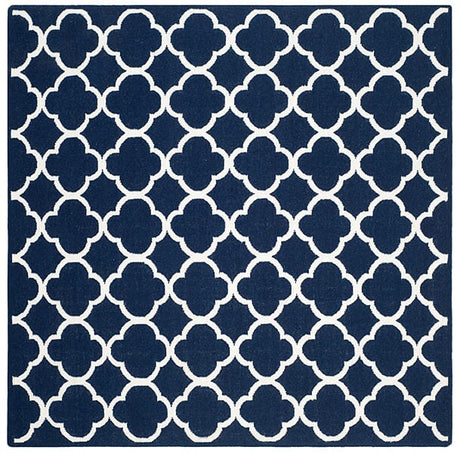 Safavieh Dhurries Dhu627D Navy / Ivory Rugs - Safavieh - dhu627d - 7sq