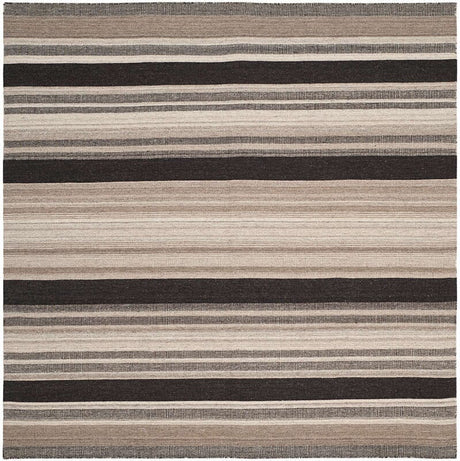 Safavieh Dhurries Dhu628A Natural / Black Rugs - Safavieh - dhu628a - 6sq